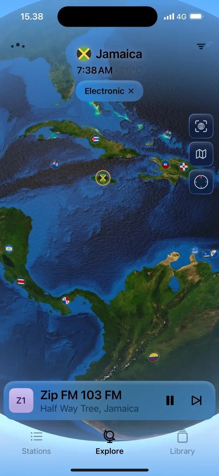 Tune in. Zip FM, Half Way Tree, Jamaica.